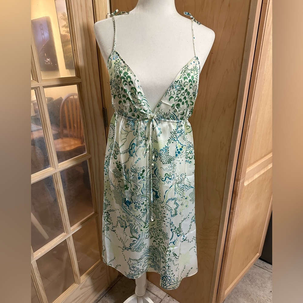 100% Silk Floral Patterned Women's Dress NWT